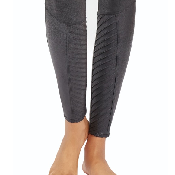 SOLD NWT SPANX Faux Leather Moto Leggings - Picture 4 of 6